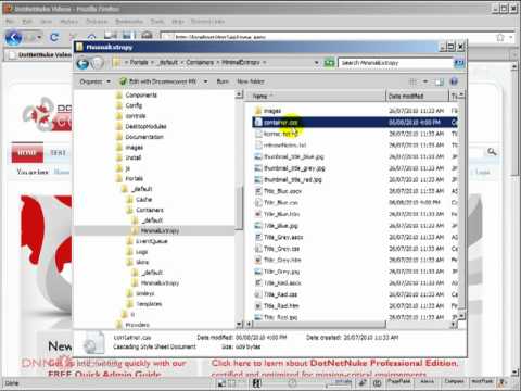 DotNetNuke Tutorial, Understanding CSS hierarchy, part 1/2 - Video #106