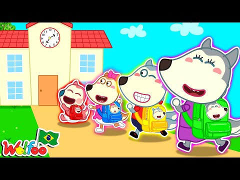 A família do Wolfoo se prepara para a escola! | Vídeo para crianças | @wolfooemportuguesoficial