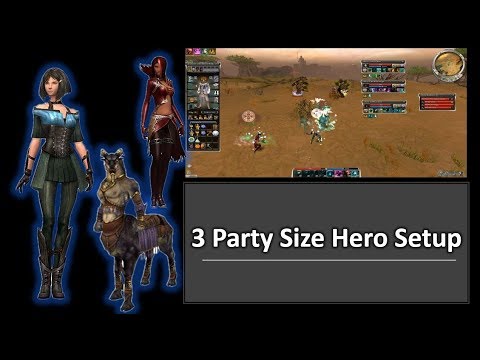 Guild Wars 3 Hero Setup Team for 4 Party Size Areas