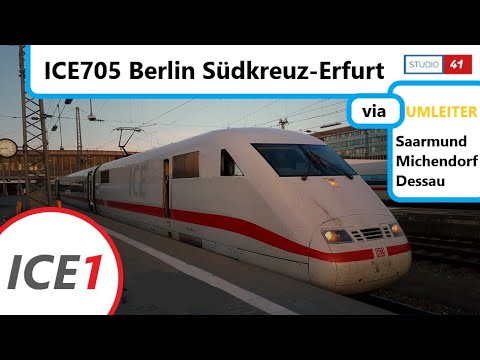 Berlin Südkreuz-Erfurt *ICE705* (ICE1 II BR401) Führerstandsmitfahrt [Umleiter/Altbaustrecke]