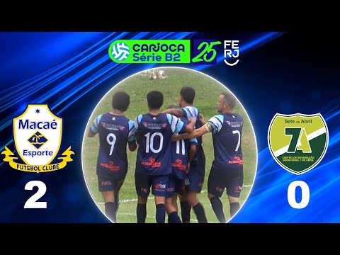 CARIOCA SÉRIE B2 PROFISSIONAL (2025) - TAÇA MARACANÃ - 9ª RODADA - MACAÉ 2X0 7 DE ABRIL