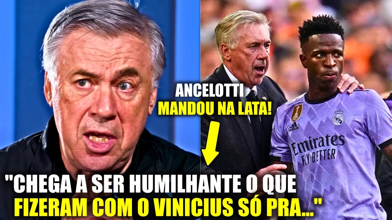 🚨EITA! Olha a REVOLTA DO ANCELOTTI sobre a INJUSTIÇA QUE O VINI JR SOFREU!
