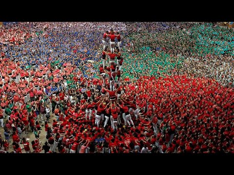 Espectaculares imágenes del Concurso de Castells de Tarragona