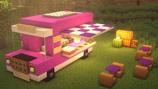 Minecraft:  How to Build a Food Truck  Restaurant 