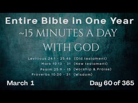 March 1 - Entire Bible in One Year (~15 min/day audio) | Bible Global 365