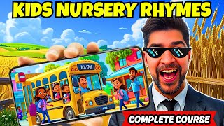 How i create kids nursery rhymes for my kids channel | Wheels on the bus tutorial