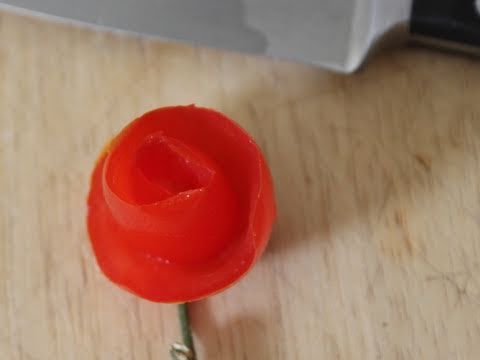 , title : 'How to Make a Tomato Rose'