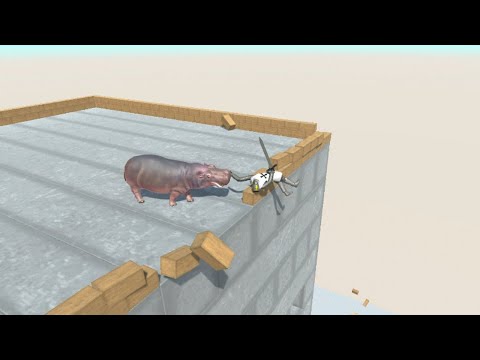 Updated HIPPOPOTAMUS Full Angle Attack on Wobbly City vs ALL UNITS Animal Revolt Battle Simulator