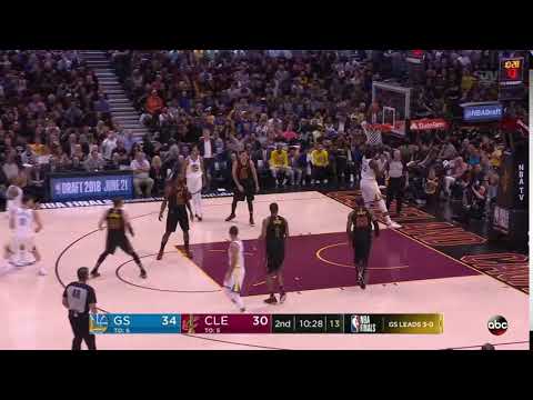 NBA, playoff 2018, Cavaliers vs. Warriors, Round 4, Game 4, Move 20, David West, assist