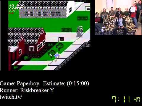 Paperboy NES in 11:16 - Speed Run by RiskbreakerY - SGDQ 2012