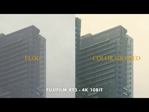 Fujifilm XT3 Cinematic FLOG Video - Color Grade Test 4k H265 / xf 18-55