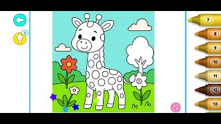 🦒 Giraffe Color by Numbers Game - Coloring by Numbers for Kids Walkthrough