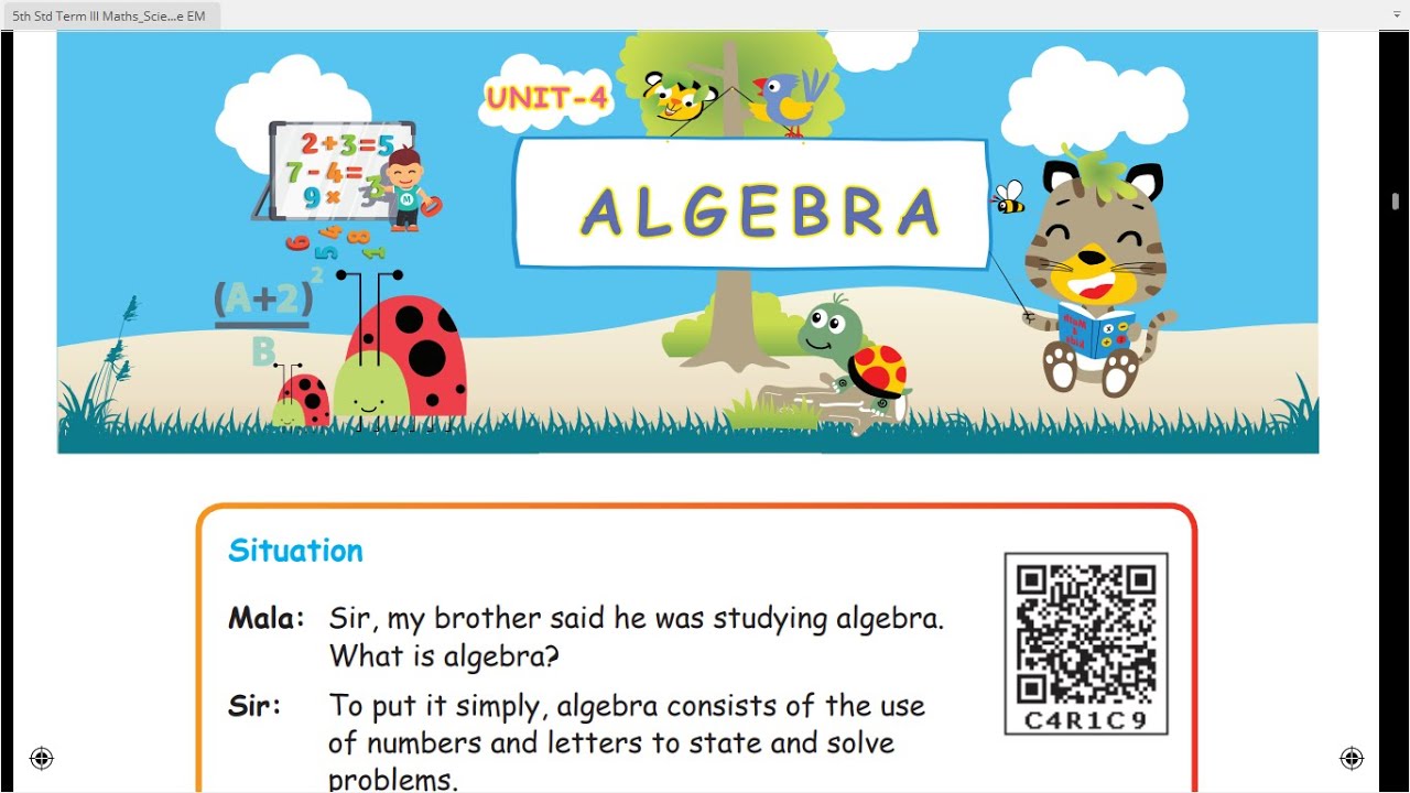 5 TH MATHS - TERM 3 - UNIT - 4 - ALGEBRA