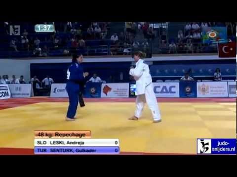 Judo 2012 European Championships Cadets Bar: Leski (SLO) - Senturk (TUR) [-48kg]