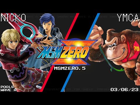 MSM:ZERO.5 - Nicko (Shulk, Chrom) Vs. YMCA (Donkey Kong) - SSBU - Pools Wave A