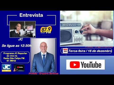 Entrevista com o Prefeito Gregório Barbosa ao na Rádio São Felipe FM 16.12.2025. 12:30h.