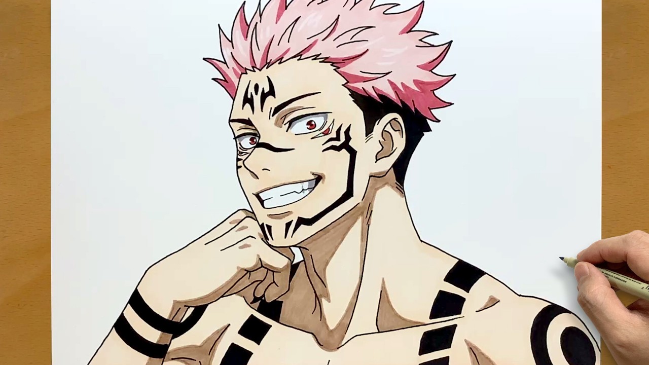 How to Draw Ryomen Sukuna Step by Step | Jujutsu Kaisen Art