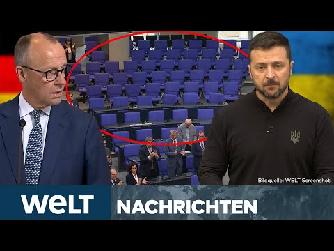 UKRAINE-KRIEG: EKLAT IM BUNDESTAG - AfD & BSW boykottieren Selenskyj - Merz "entsetzt" | Newsstream