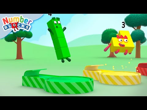 Stampoline Firework Sums! 🎆 | Learn to Count for Kids | Numberblocks