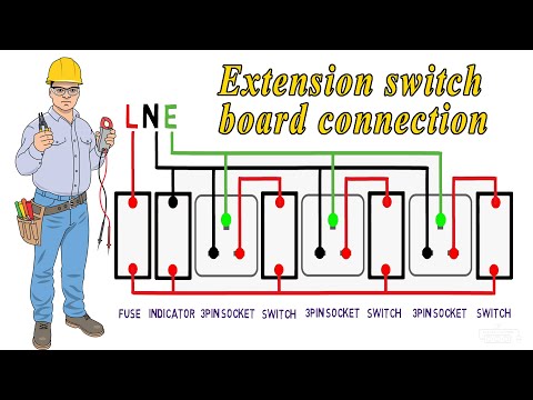Electrical house wiring 4 gang switch connection