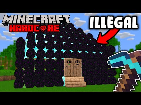 DaRkInGG _ - I Built a House with ILLEGAL ITEMS on Minecraft Hardcore!