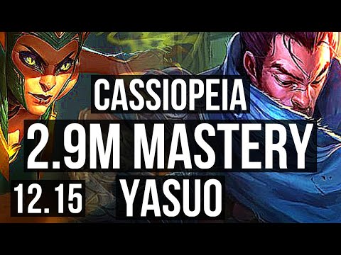 CASSIOPEIA vs YASUO (MID) | 2.9M mastery, 3/0/4, 400+ games | EUW Diamond | 12.15