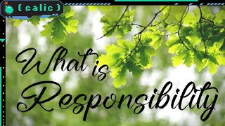 What Is Responsibility ~
