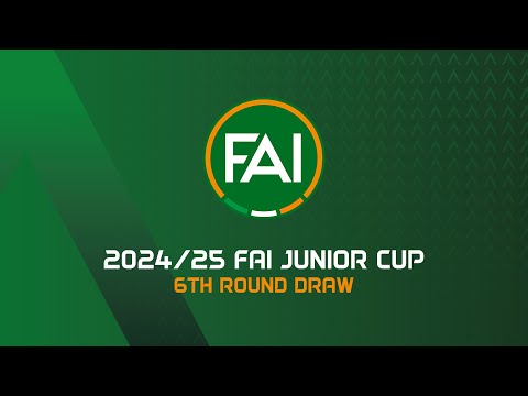 🔴 LIVE | 2024/25 FAI Junior Cup | 6th Round draw