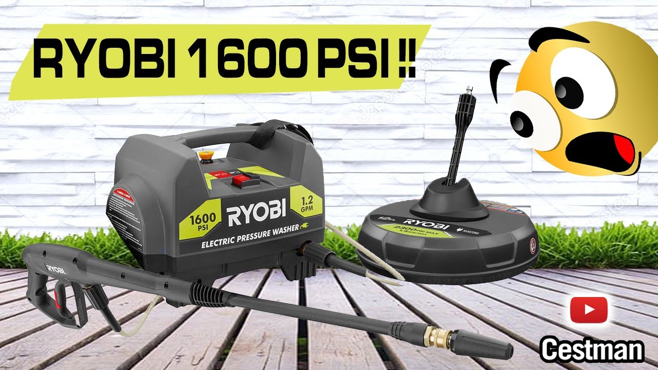 Maquina de Presion Ryobi 1600 PSI 1.2 GPM, Limpiador Superficie -Emsamblaje, Reseña , Mantenimiento