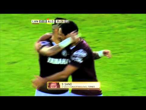 Gol de Sand. Lanús 2 - Aldosivi 0. Fecha 14. Primera División 2016.
