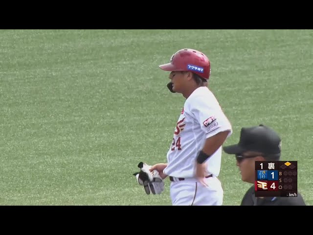 【ファーム】右中間を破る!! イーグルス・黒川史陽 タイムリー2ベースで2点を追加!!  2024年9月24日 東北楽天ゴールデンイーグルス 対 横浜DeNAベイスターズ