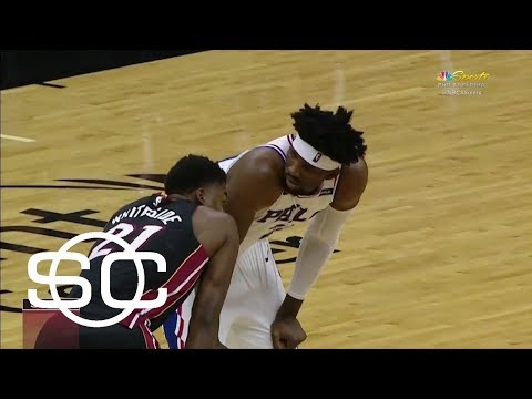 Beef between Joel Embiid and Hassan Whiteside goes from court to social media | SportsCenter | ESPN