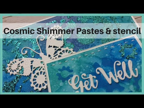 Cosmic Shimmer pastes and stencil