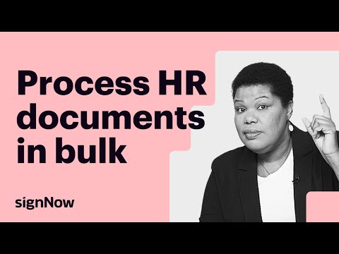 How to Bulk Send HR Documents for Signing with SignNow