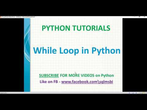 While Loop in Python | Python tutorials | loops in python