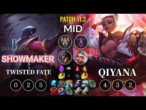 DWG Showmaker Twisted Fate vs Qiyana Mid - KR Patch 11.2