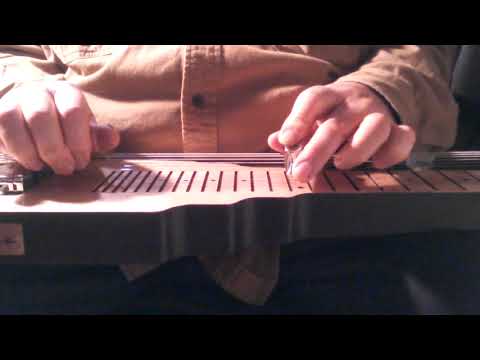 Jackson SlideKing LS Lap Steel with a 3 strings palm bending lever - Natural, no legs, felt fabric on the back side image 26