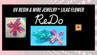 REDO UV Resin And Wire Lilac Flower | UV Resin Jewelry | UV Resin Crafts