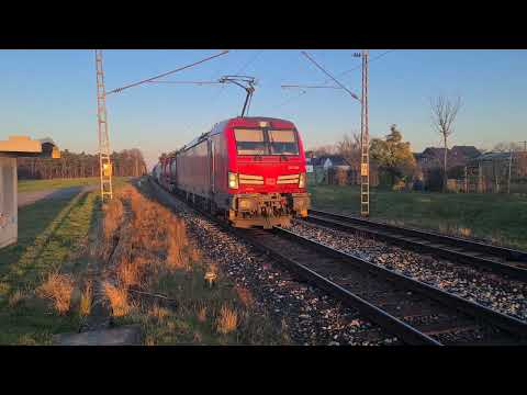 Vectron 193 390 DB-Cargo Sunset Vorbeifahrt