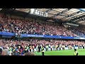 Sheffield United fans celebrating after full time vs Chelsea 2019