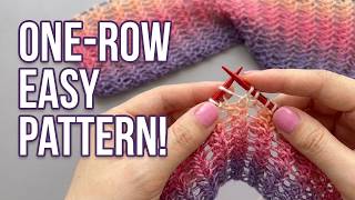 STOP! Stop Knitting Complex Lace! Try This 1-Row Pattern (No Yarn Overs!)