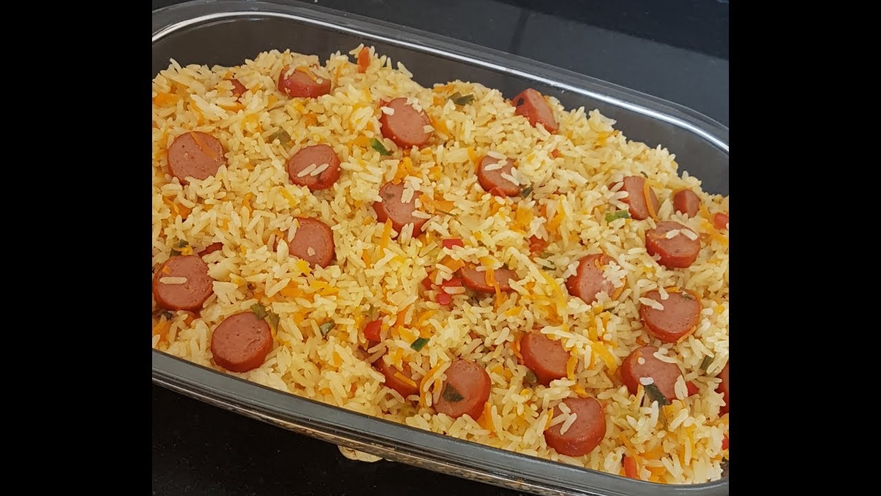 ARROZ COM SALSICHA. ALMOÇO RÁPIDO E ECONÔMICO!