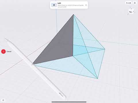 Pyramid with loft in Shapr3D