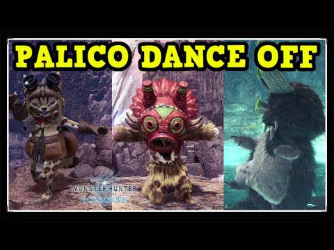 Monster Hunter World Iceborne DANCE OFF - Palico vs Gajalaka vs Boa Boa - PICK A WINNER!