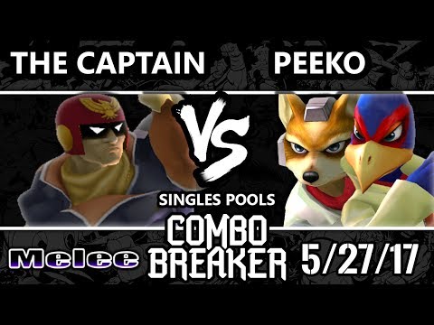 Combo Breaker 2017 Smash Melee - The Captain (Captain Falcon) vs Peeko (Fox, Falco) - SSBM