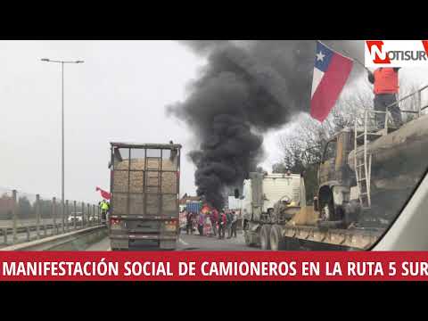 Manifestación Social de Camioneros en la Región de Los Ríos #ValdiviaCL #Mafil #Ciruelos #SanJosé