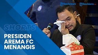 Presiden Arema FC Gilang Widya Pramana Menangis saat Bahas Tragedi Maut Stadion Kanjuruhan Malang