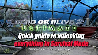 Dead or Alive 2 Ultimate - A Guide to unlocking everything easily
