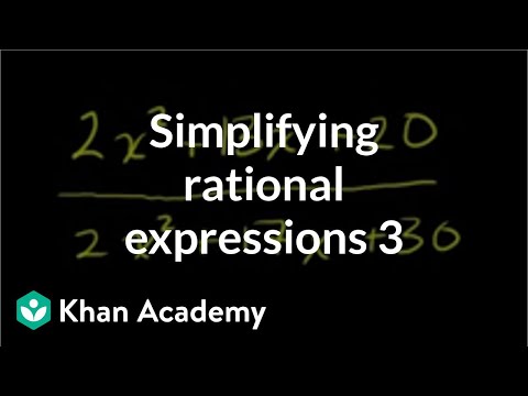 Simplifying Rational Expressions 2