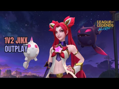 1v2 jinx outplay | jinx star guardian skin | #wildrift #jinx #shorts Diamond rank #adcmain